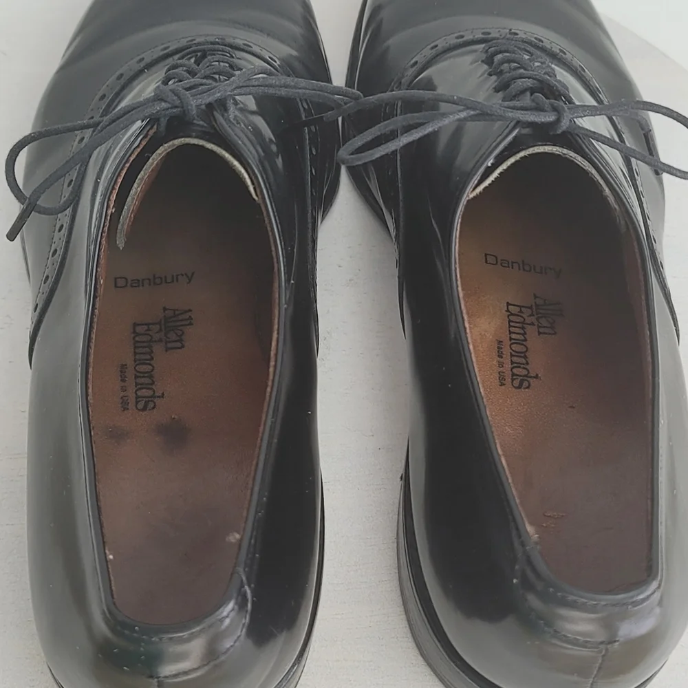 Allen Edmonds Danbury Black Leather Oxfords Men's Dress Shoes Size 9C